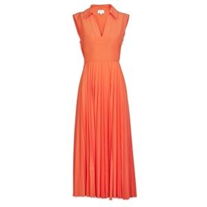 Tanya Taylor Carissa dress flame orange